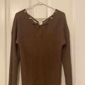 Baggy fit back detail sweater
